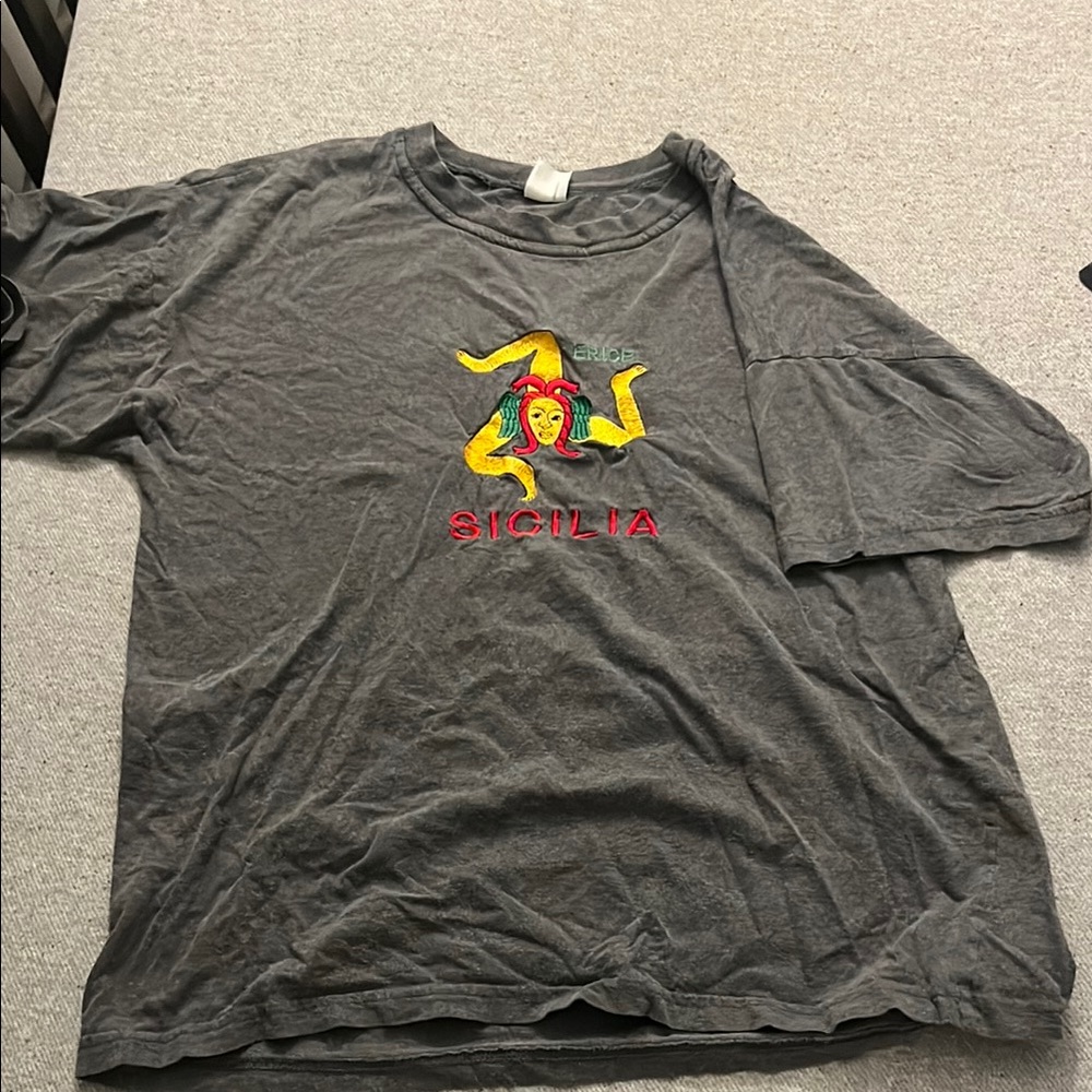 Gray Sicilia Graphic T-Shirt